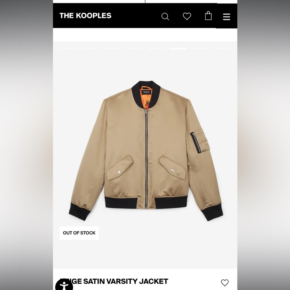 The kooples beige satin jacket